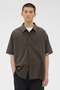 【予約販売】YARN DYED COTTON VOILE SHIRT マーガレット・ハウエル メン/MARGARET HOWELL MEN カーキ