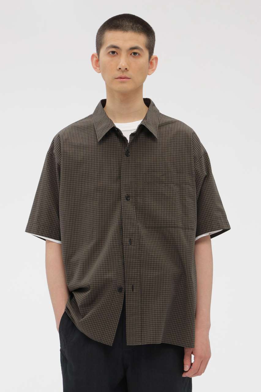 マーガレット・ハウエル メン/MARGARET HOWELL MENの【予約販売】YARN DYED COTTON VOILE SHIRT(カーキ/5966150217)