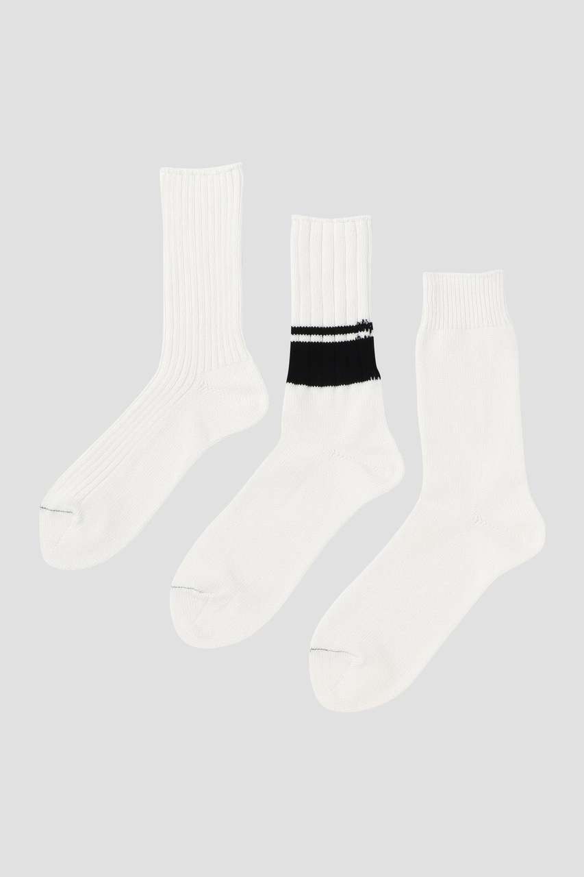 マーガレット・ハウエル メン/MARGARET HOWELL MENのCOTTON SOCKS PACK(ホワイト/5966179205)