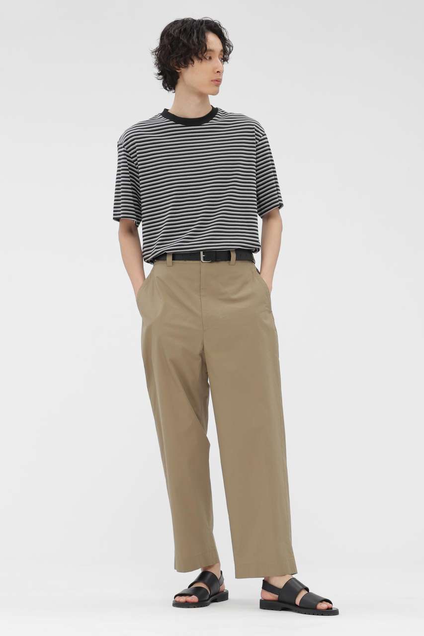 マーガレットハウエル　コットンベージュ プリーツ キュロット MARGARET HOWELL MEN(マーガレット・ハウエル メン)｜HIGHDENSE COTTON