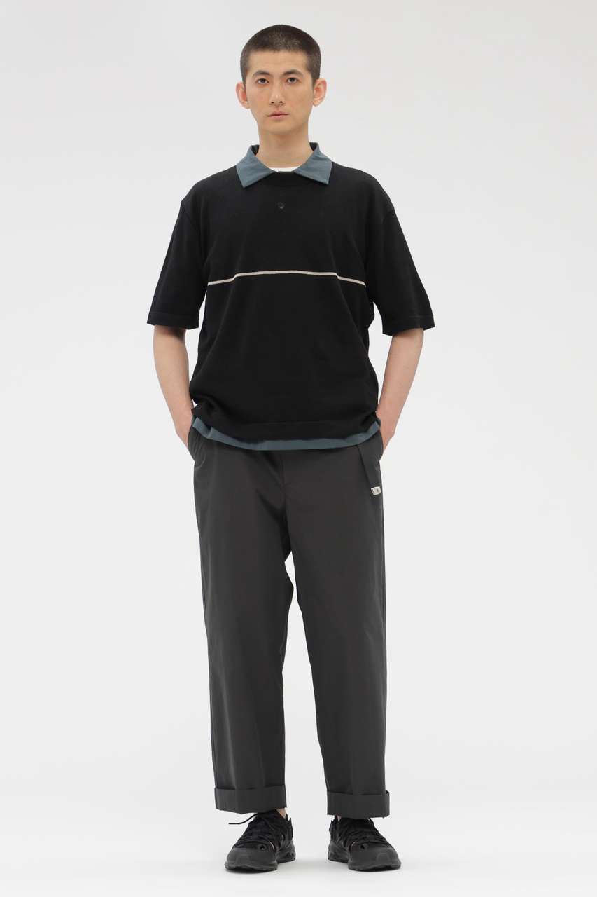 マーガレット・ハウエル メン/MARGARET HOWELL MENのHIGHDENSE COTTON PLAINWEAVE TROUSERS(グリーン/5796140207)