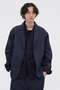 【予約販売】WOOL COTTON TWILL JACKET マーガレット・ハウエル メン/MARGARET HOWELL MEN ネイビー