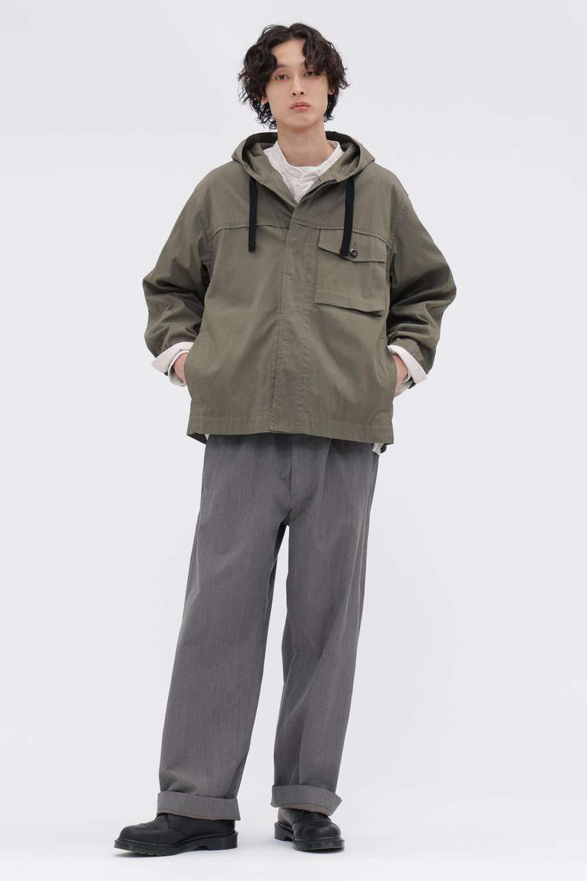 マーガレット・ハウエル メン/MARGARET HOWELL MENの【予約販売】WOOL COTTON TWILL TROUSERS(グレー/5966240206)