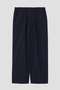 【予約販売】WOOL COTTON TWILL TROUSERS マーガレット・ハウエル メン/MARGARET HOWELL MEN ネイビー