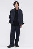WOOL COTTON TWILL TROUSERS