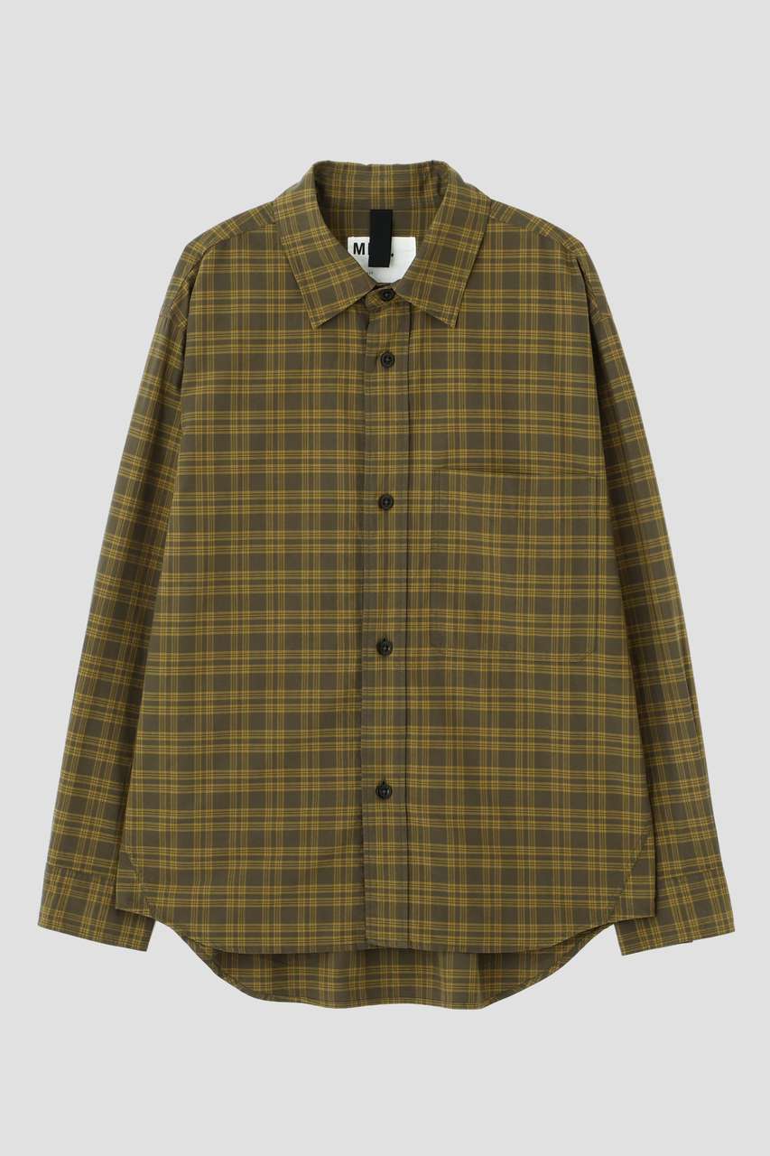 マーガレット・ハウエル メン/MARGARET HOWELL MENの【予約販売】TONAL COTTON CHECK SHIRT(カーキ/5966250207)