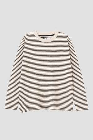 マーガレット・ハウエル メン/MARGARET HOWELL MENの【予約販売】TEXTURED COTTON STRIPE TOP(110100/110103)