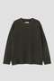 【予約販売】TEXTURED COTTON STRIPE TOP マーガレット・ハウエル メン/MARGARET HOWELL MEN グリーン