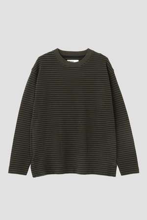 マーガレット・ハウエル メン/MARGARET HOWELL MENの【予約販売】TEXTURED COTTON STRIPE TOP(110100/110103)