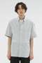 MELANGE COTTON POPLIN SHIRT マーガレット・ハウエル メン/MARGARET HOWELL MEN グレー