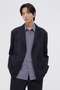 【予約販売】WORSTED WOOL COTTON JACKET マーガレット・ハウエル メン/MARGARET HOWELL MEN ネイビー