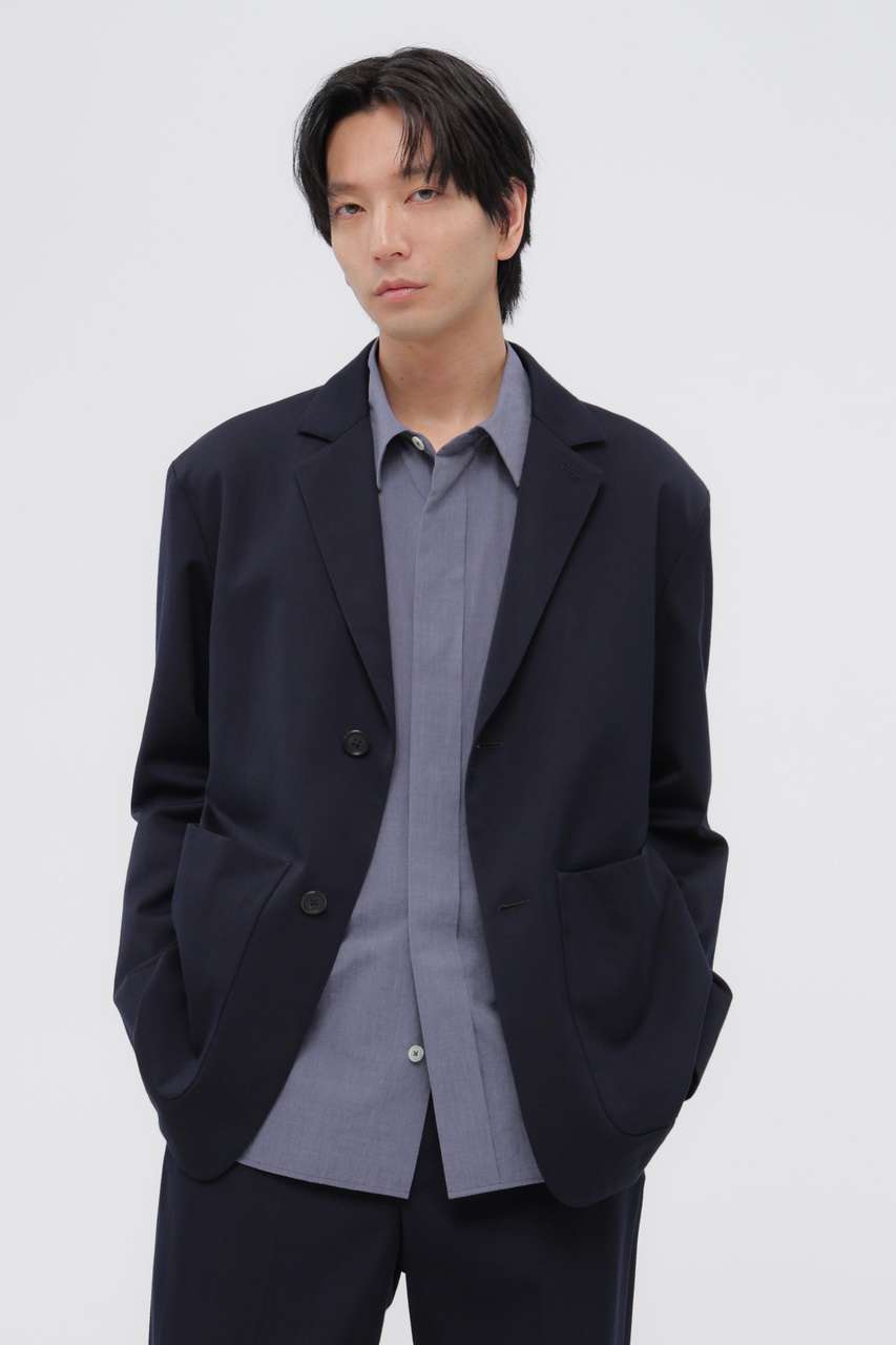 マーガレット・ハウエル メン/MARGARET HOWELL MENの【予約販売】WORSTED WOOL COTTON JACKET(ネイビー/5796220203)