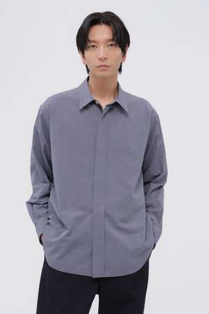 マーガレット・ハウエル メン/MARGARET HOWELL MENのFINE COTTON END ON END SHIRT(110400/110403)