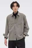 WOOL GINGHAM POPLIN SHIRT