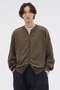 MERINO COTTON LOOPBACK KNITWEAR マーガレット・ハウエル メン/MARGARET HOWELL MEN カーキ