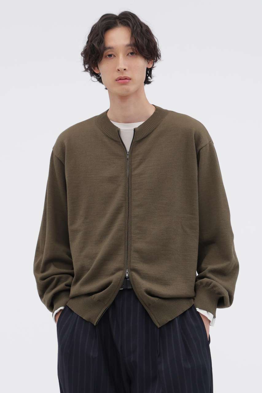 マーガレット・ハウエル メン/MARGARET HOWELL MENのMERINO COTTON LOOPBACK KNITWEAR(カーキ/5796260203)