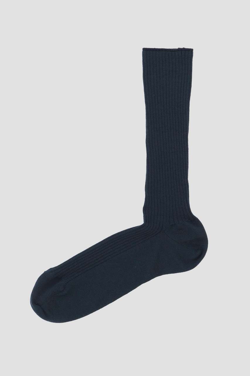 マーガレット・ハウエル メン/MARGARET HOWELL MENの【予約販売】MEN FINE MERINO FULL RIB SOCKS(ブルー/5796279202)