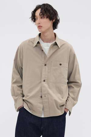 マーガレット・ハウエル メン/MARGARET HOWELL MENのFINE COTTON WOOL TWILL SHIRT(110400/110403)