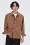 【予約販売】DRY COTTON LINEN PLAINWEAVE SHIRT マーガレット・ハウエル メン/MARGARET HOWELL MEN ブラウン