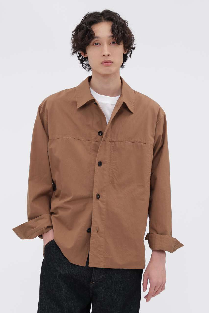 マーガレット・ハウエル メン/MARGARET HOWELL MENの【予約販売】DRY COTTON LINEN PLAINWEAVE SHIRT(ブラウン/5966250209)