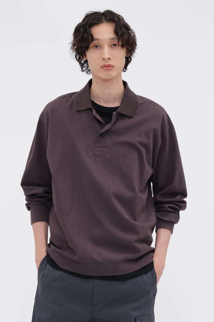 マーガレット・ハウエル メン/MARGARET HOWELL MENの【予約販売】FINE GRAIN COTTON JERSEY TOP(ブラウン/5966266207)