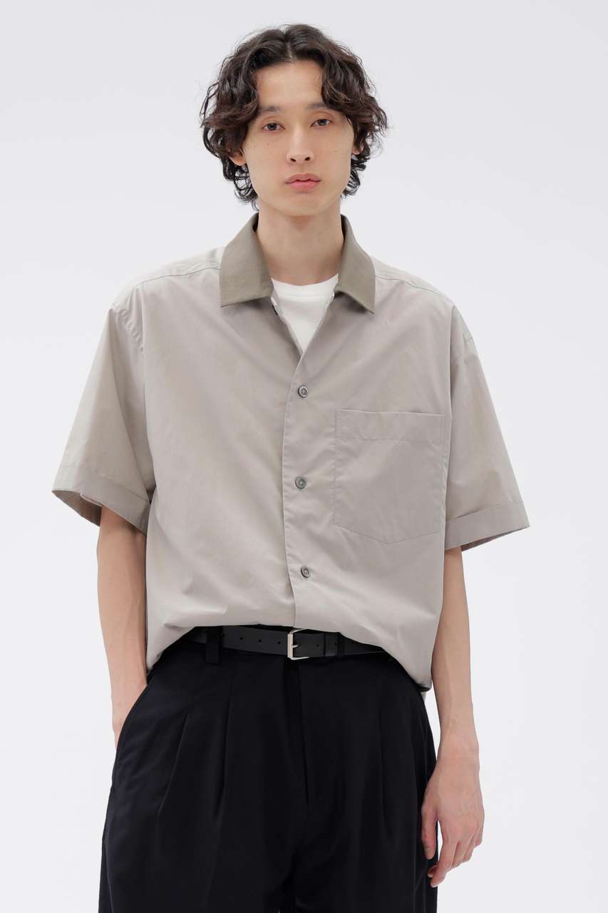 マーガレット・ハウエル メン/MARGARET HOWELL MENの【予約販売】HIGHDENSE COTTON PLAINWEAVE SHIRT(グレー/5796150251)