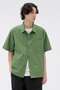 【予約販売】COTTON NYLON VOILE POPLIN SHIRT マーガレット・ハウエル メン/MARGARET HOWELL MEN グリーン
