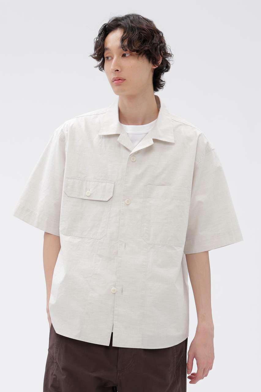 マーガレット・ハウエル メン/MARGARET HOWELL MENの【予約販売】HIGHCOUNT TOP DYED COTTON SHIRT(ホワイト/5966150551)