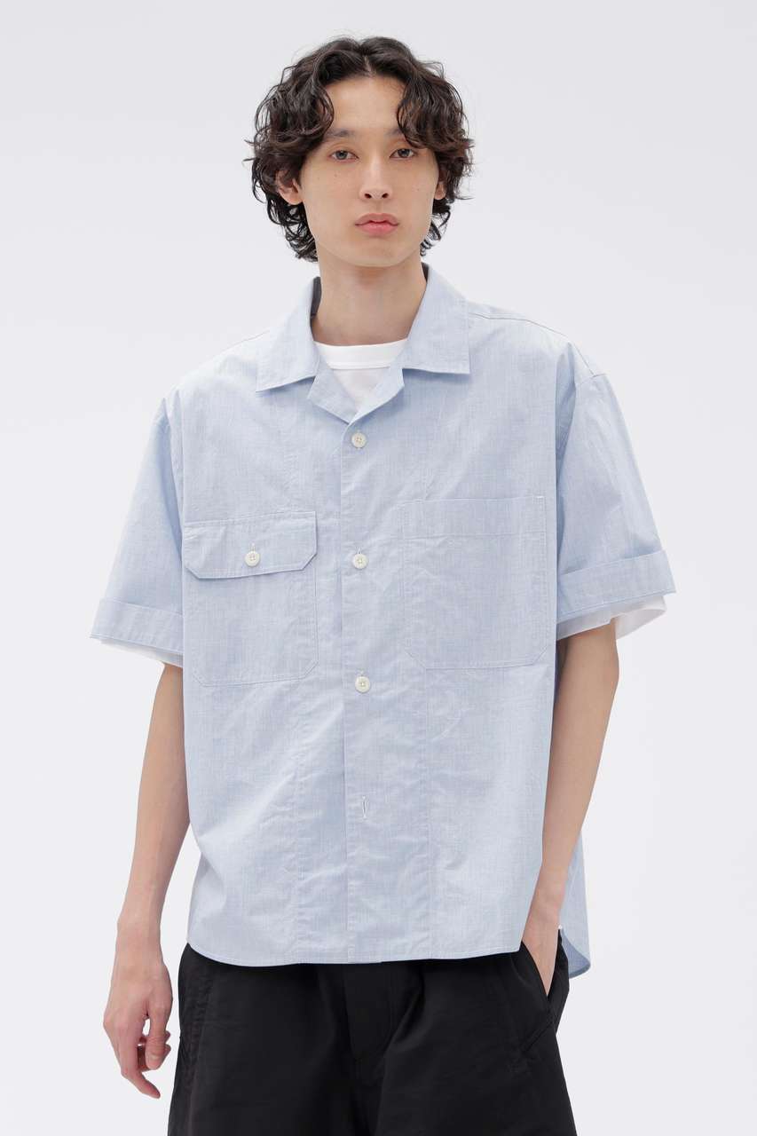 マーガレット・ハウエル メン/MARGARET HOWELL MENの【予約販売】HIGHCOUNT TOP DYED COTTON SHIRT(ブルー/5966150551)