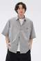 TINY GINGHAM COTTON SHIRT マーガレット・ハウエル メン/MARGARET HOWELL MEN ブラック