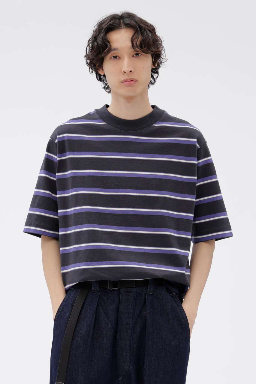 マーガレット・ハウエル メン/MARGARET HOWELL MENのOUTLINE STRIPE JERSEY TOP(ネイビー/5966166551)
