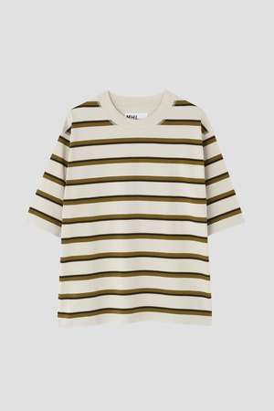 マーガレット・ハウエル メン/MARGARET HOWELL MENのOUTLINE STRIPE JERSEY TOP(110100/110102)