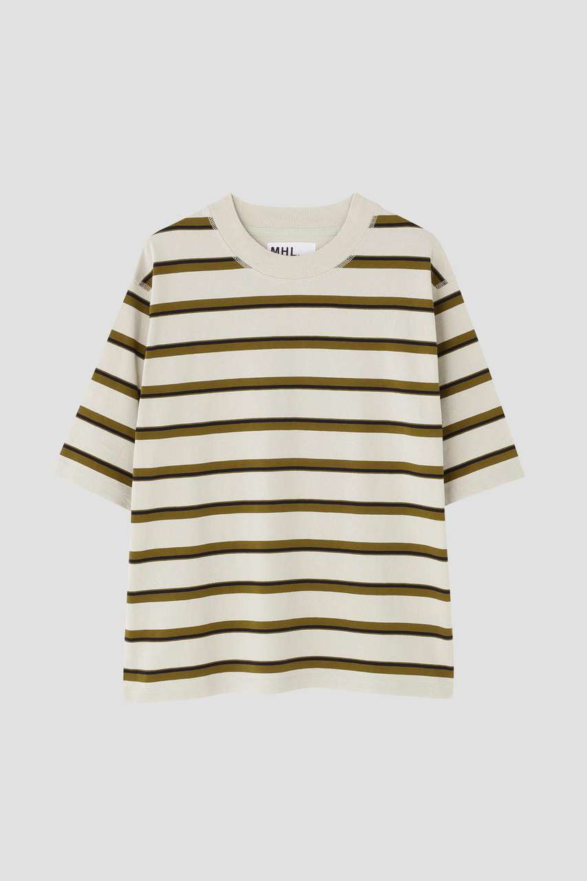 マーガレット・ハウエル メン/MARGARET HOWELL MENのOUTLINE STRIPE JERSEY TOP(ホワイト/5966166551)