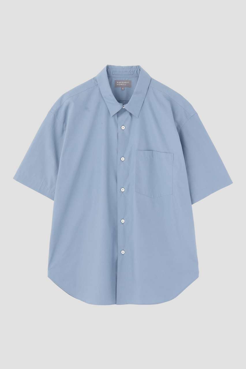 マーガレット・ハウエル メン/MARGARET HOWELL MENのHIGHDENSE COTTON POPLIN SHIRT(ブルー/5796150223)