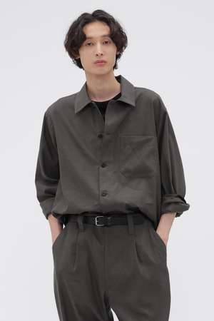 マーガレット・ハウエル メン/MARGARET HOWELL MENの【予約販売】LINEN WOOL SILK PLAINWEAVE SHIRT(110400/110403)