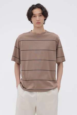 マーガレット・ハウエル メン/MARGARET HOWELL MENのFINE COTTON STRIPE JERSEY TOP(110100/110102)