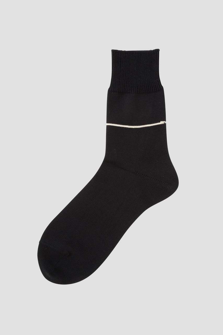 マーガレット・ハウエル メン/MARGARET HOWELL MENの【予約販売】SINGLE STRIPE COTTON SOCKS(ブラック/5796279201)