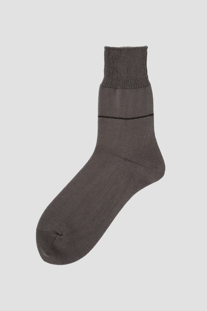 マーガレット・ハウエル メン/MARGARET HOWELL MENの【予約販売】SINGLE STRIPE COTTON SOCKS(グレー/5796279201)