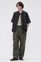 COTTON LINEN TINY RIPSTOP TROUSERS マーガレット・ハウエル メン/MARGARET HOWELL MEN カーキ