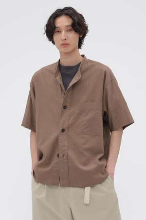 マーガレット・ハウエル メン/MARGARET HOWELL MENの【予約販売】SURFACE DYED COTTON LINEN SHIRT(110400/110402)