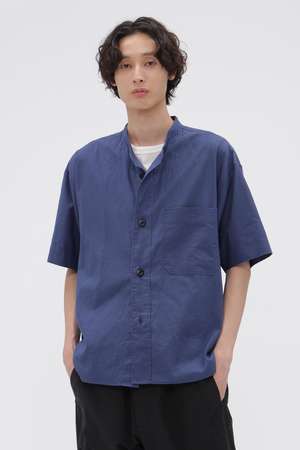 マーガレット・ハウエル メン/MARGARET HOWELL MENの【予約販売】SURFACE DYED COTTON LINEN SHIRT(110400/110402)