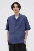 SURFACE DYED COTTON LINEN SHIRT