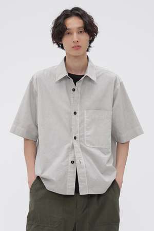 マーガレット・ハウエル メン/MARGARET HOWELL MENの【予約販売】CARBON DYED COTTON POLIN SHIRT(110400/110402)