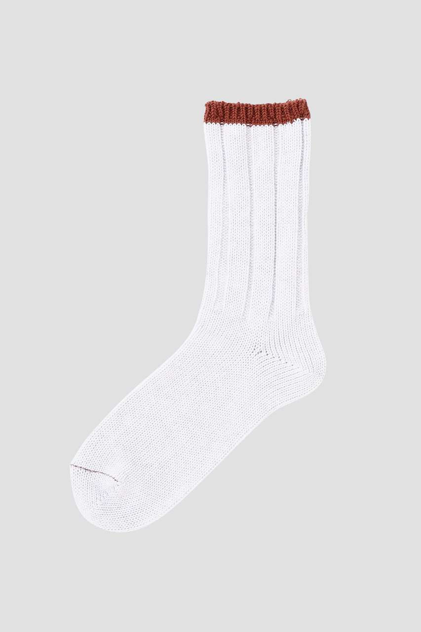 マーガレット・ハウエル メン/MARGARET HOWELL MENの【予約販売】TIPPED COTTON RIB SOCKS(ホワイト/5966279200)