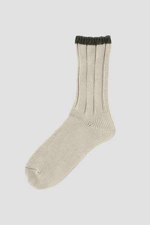 マーガレット・ハウエル メン/MARGARET HOWELL MENの【予約販売】TIPPED COTTON RIB SOCKS(140700/140701)