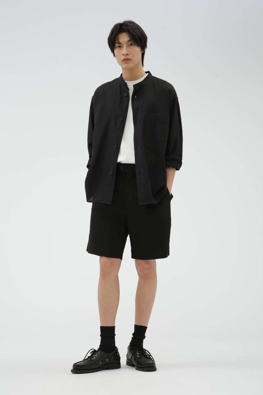 マーガレット・ハウエル メン/MARGARET HOWELL MENのLINEN CANVAS TROUSERS(ブラック/5795140016)