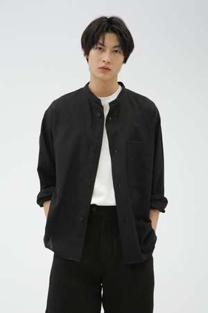 マーガレット・ハウエル メン/MARGARET HOWELL MENのDRY WOOL LINEN PLAINWEAVE SHIRT(110400/110403)