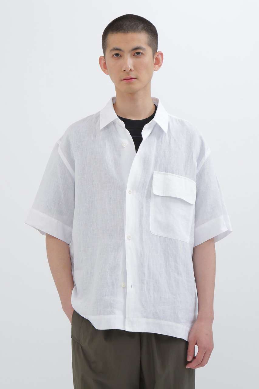 マーガレット・ハウエル メン/MARGARET HOWELL MENのSHIRTING LINEN SHIRT(ホワイト/5795150027)
