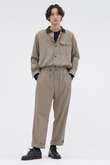 TEXTURED COTTON PIQUE TROUSERS