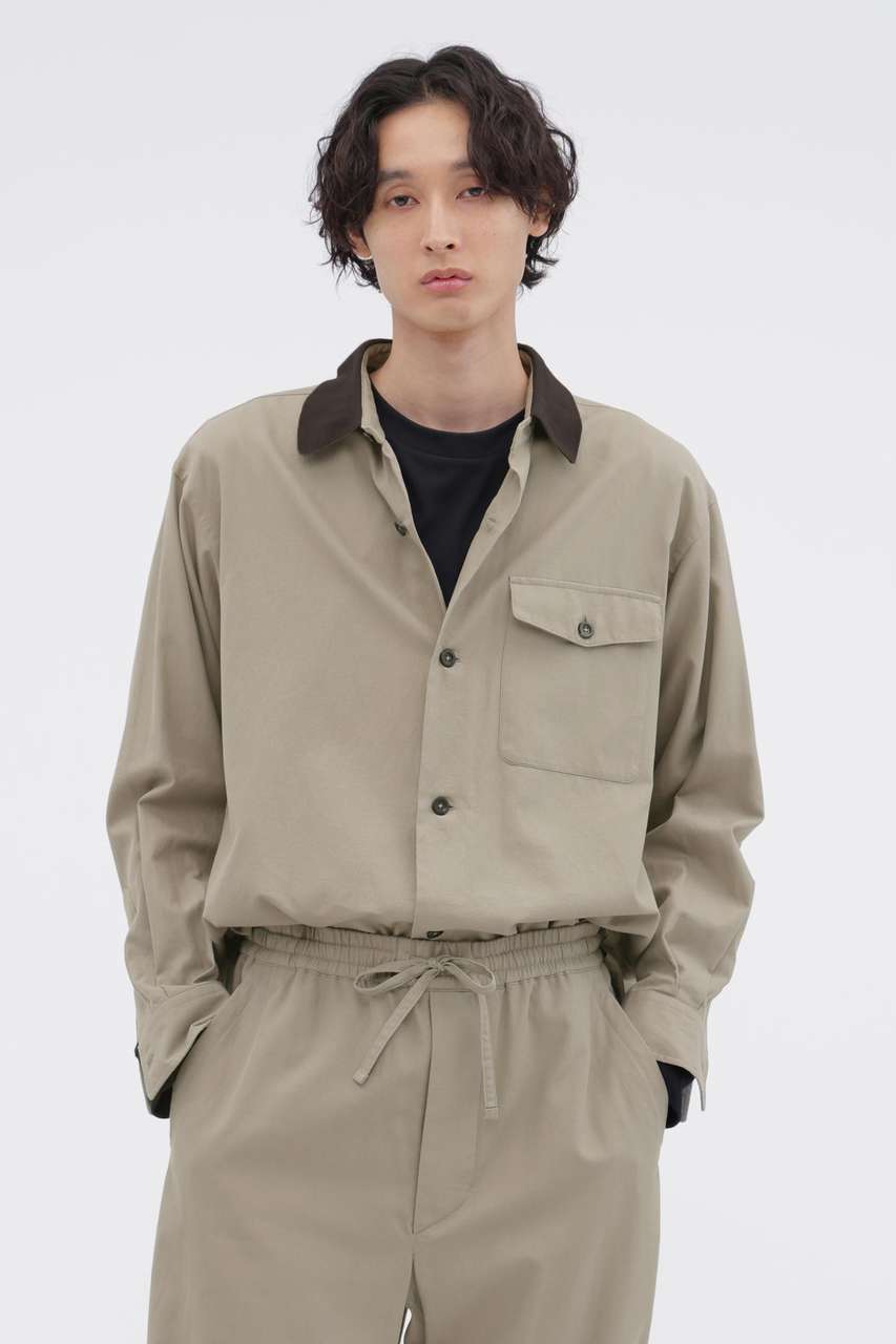 マーガレット・ハウエル メン/MARGARET HOWELL MENのTEXTURED COTTON PIQUE SHIRT(ベージュ/5796250205)